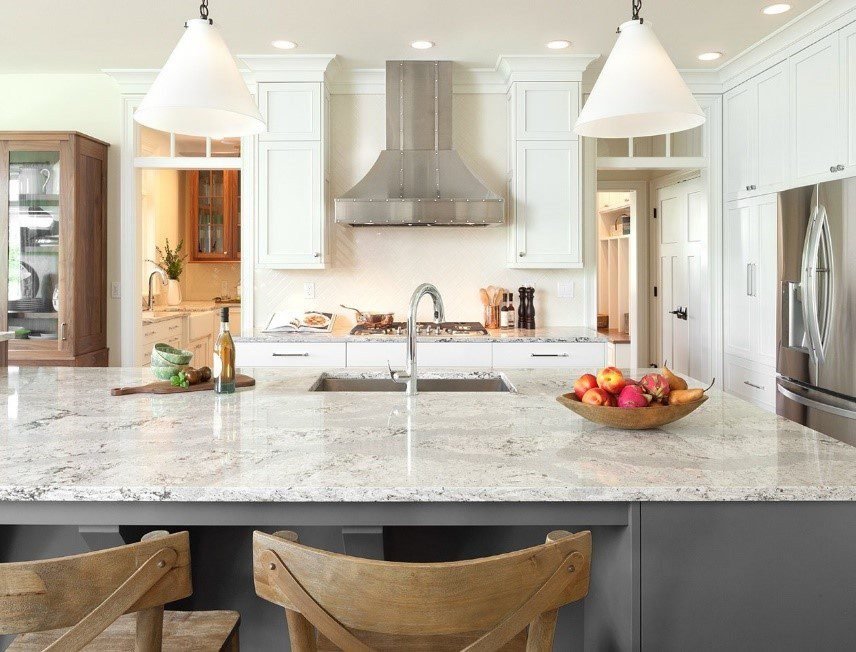 White Marble Kitchen Countertop