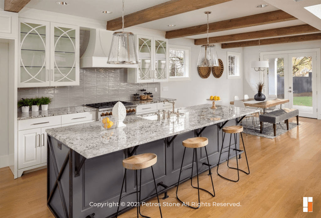 White Kitchen Platforms Granite