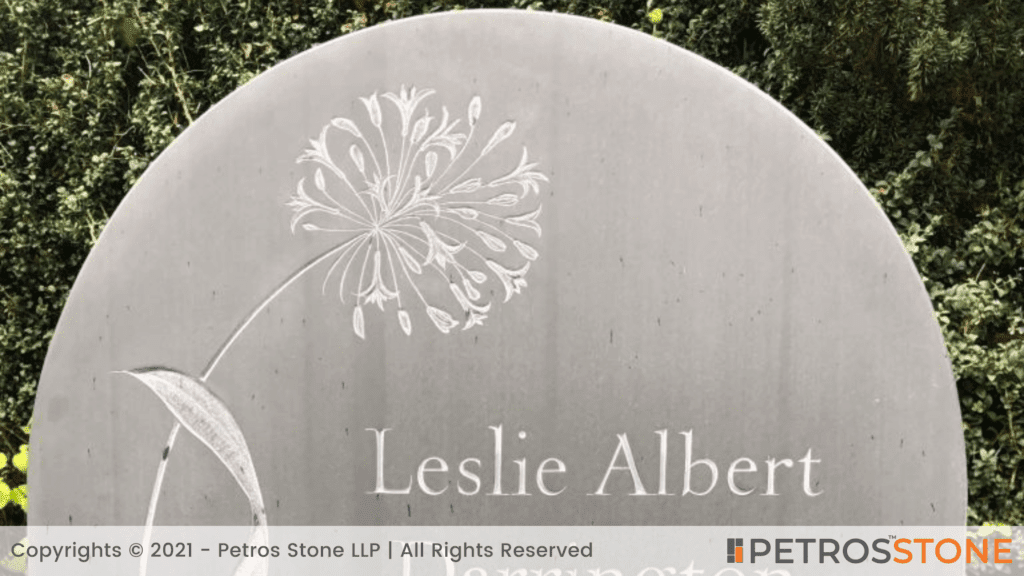 Agapanthus Flower gravestone