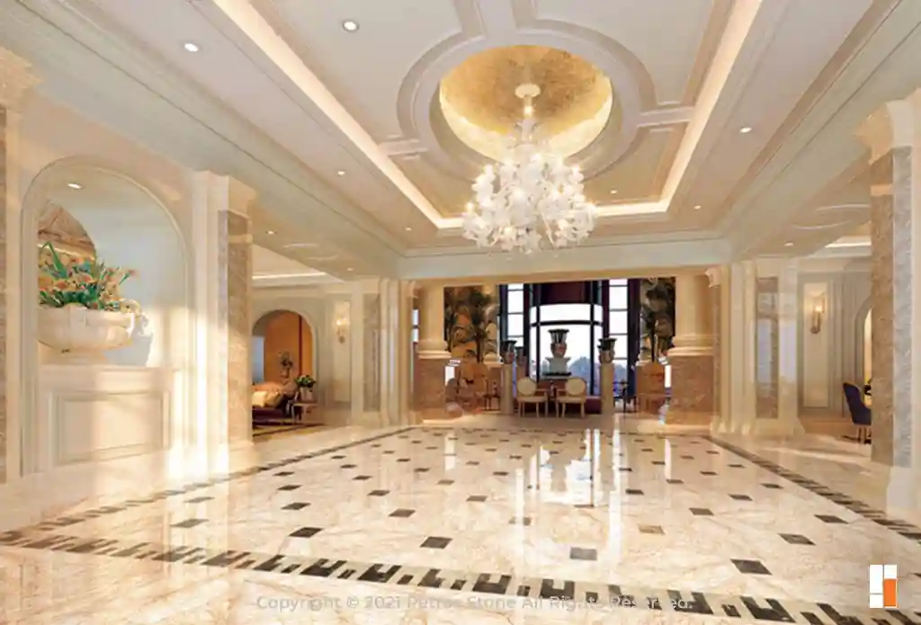 Golden Spider Italian Marble flooring design