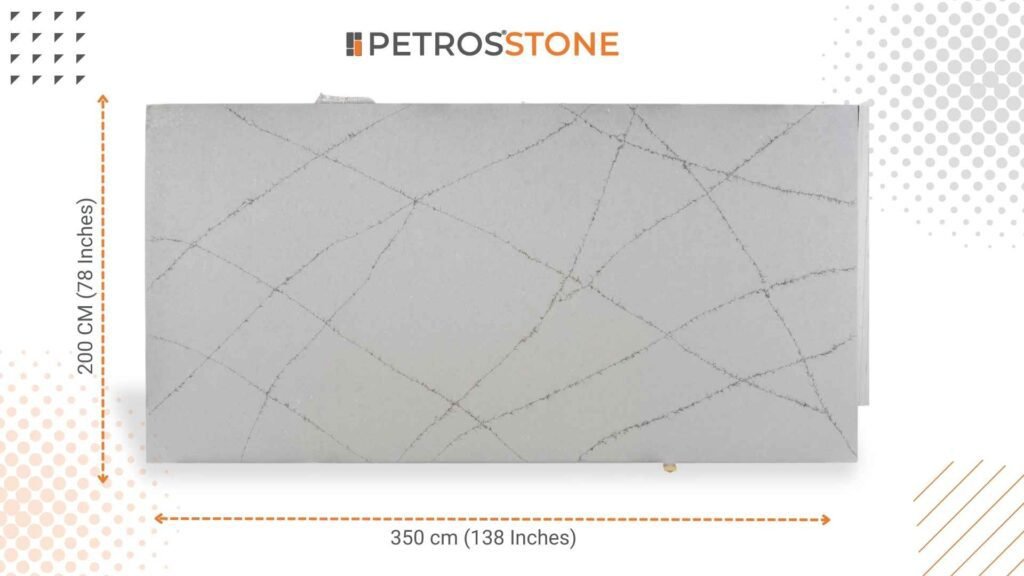 350x200 Quartz Slab Size