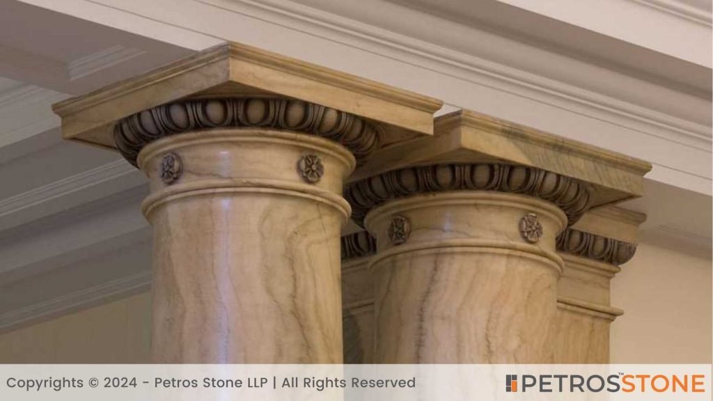 Faux marble pillars