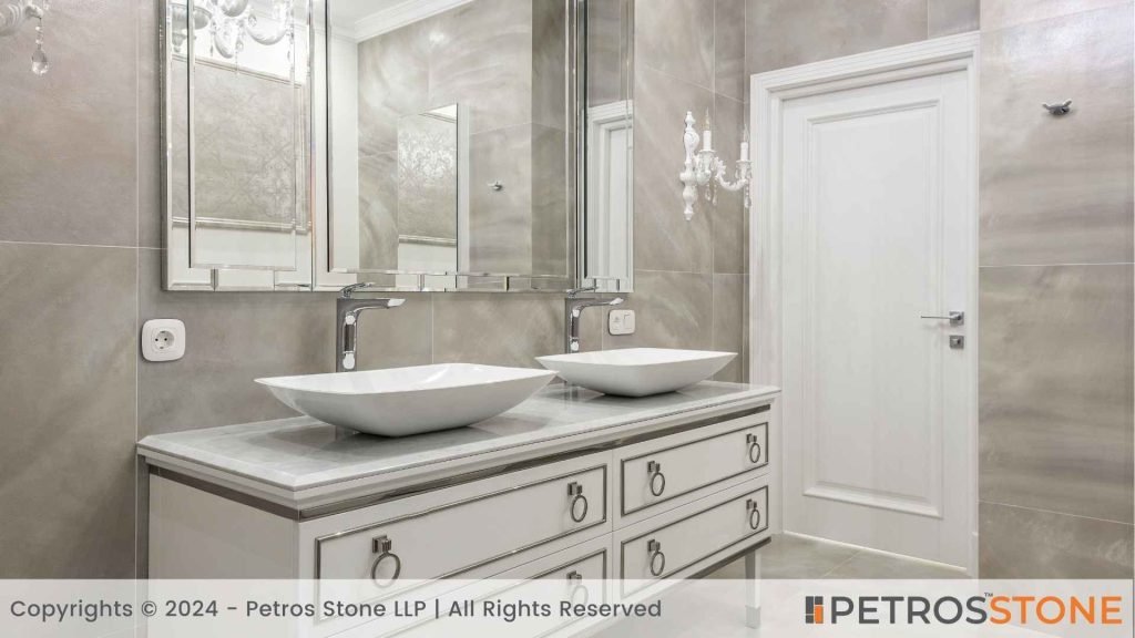 Porcelain tiles use for Bathroom Walls and Floors