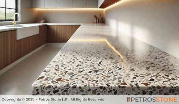 Terrazzo White Quartz Countertop