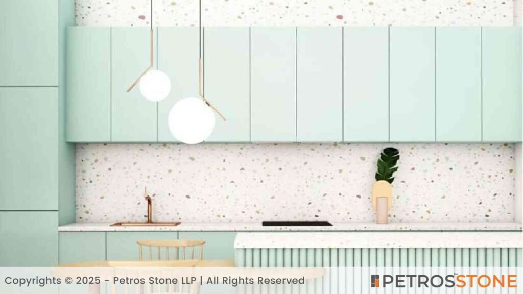 Terrazzo White Quartz Countertop