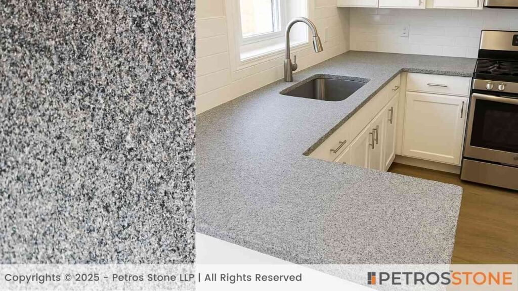 Sira Grey Granite Flame Finish Countertop