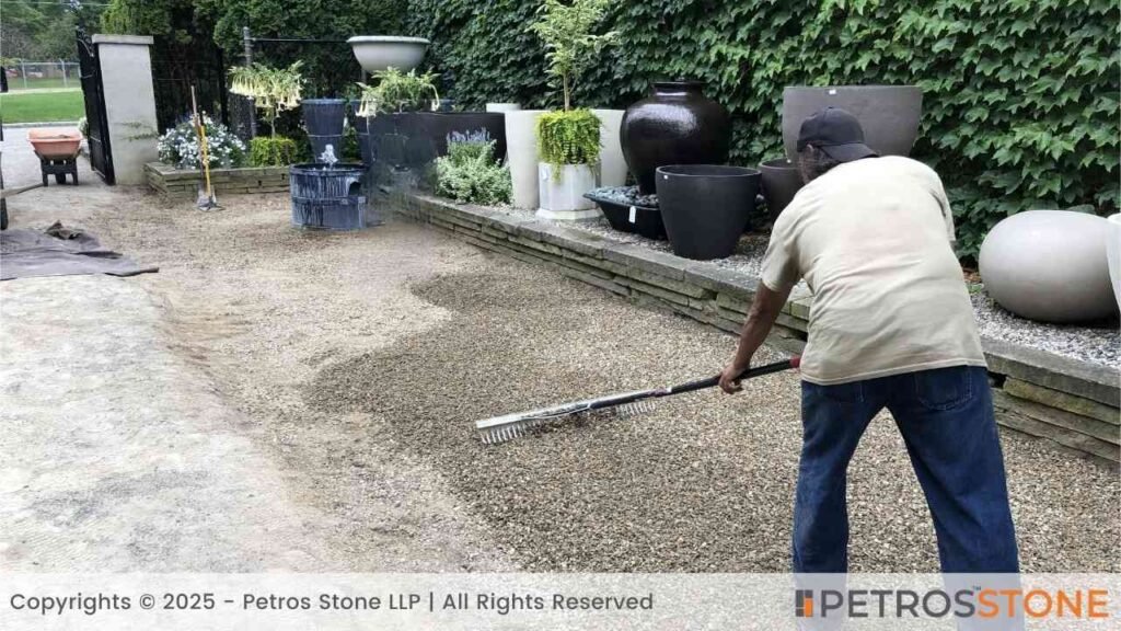 Installation of Crushed Granite Patio