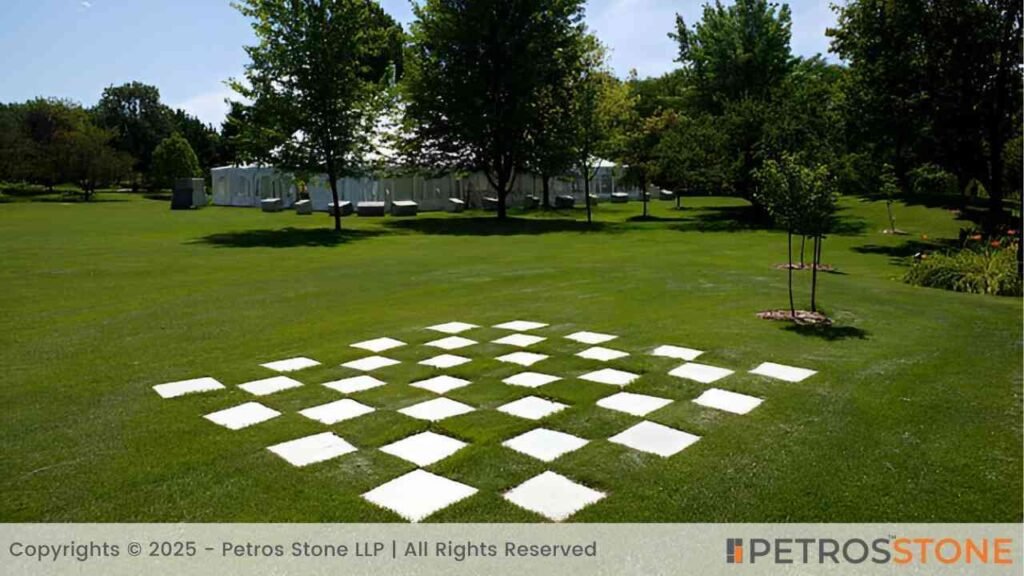 Checkerboard Design Stepping Stone