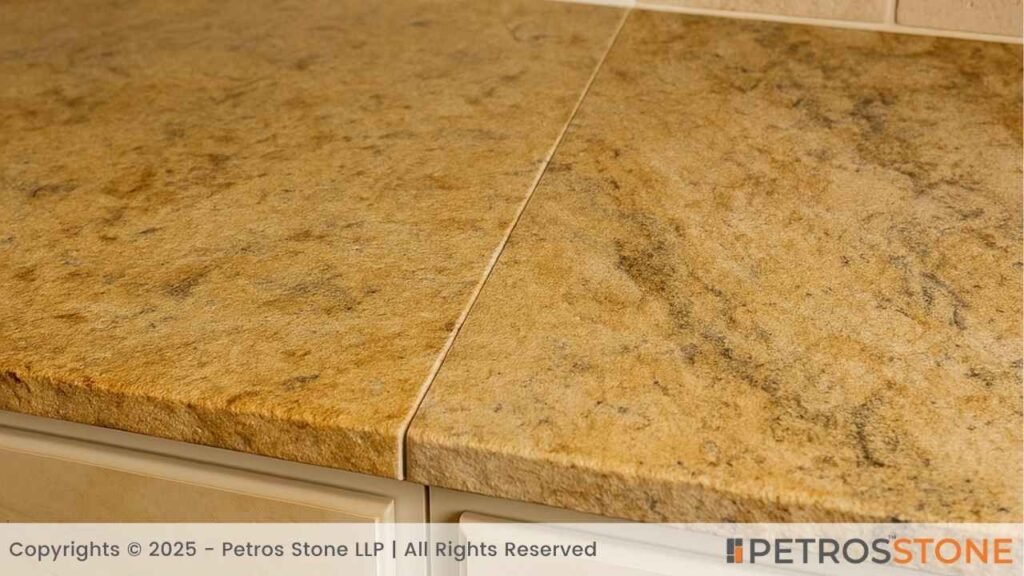 Inconsistency in Texture of Leathered Finish Granite