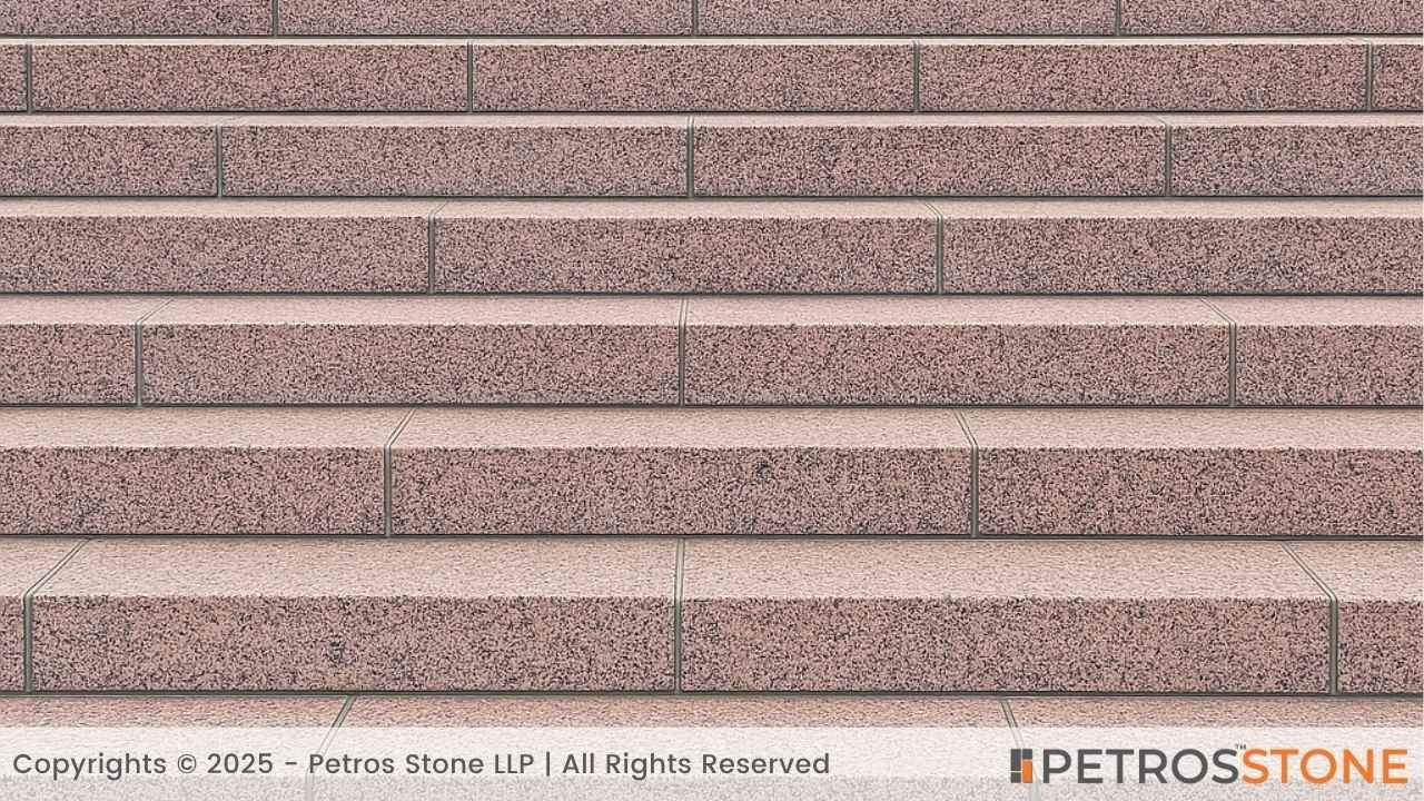 Rosy Pink Granite Steps