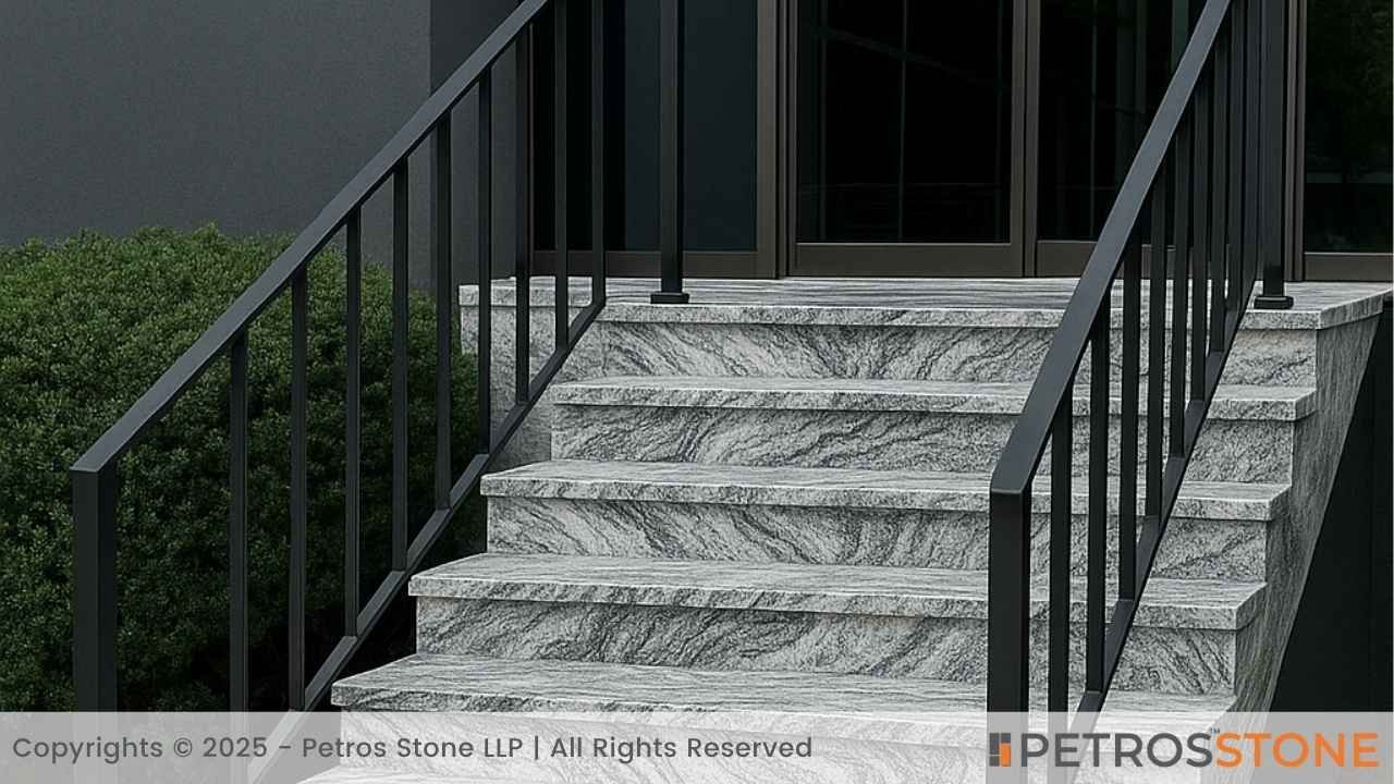 Viscon White Granite Steps