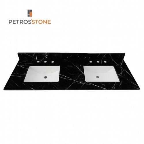 Black Marble Vanity Top 61x22