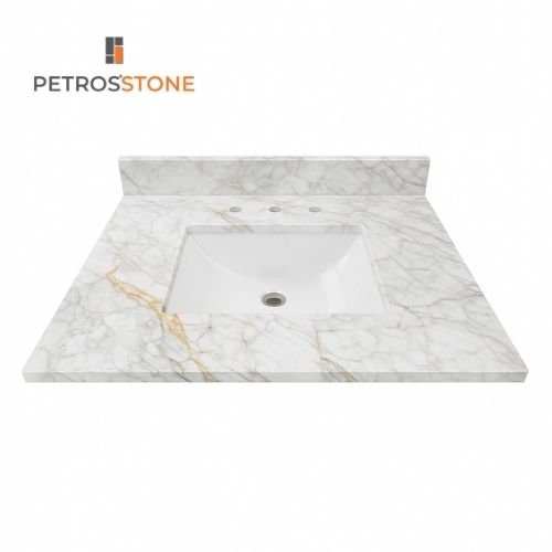 Calacatta Gold Marble Vanity Top 31x22