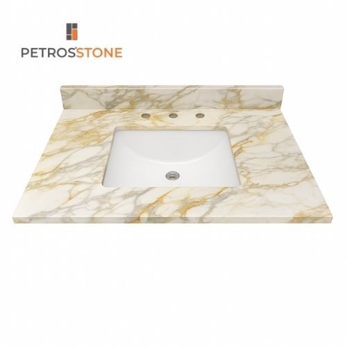 Calacatta Gold Marble Vanity Top 37x22