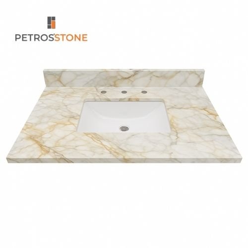 Calacatta Gold Marble Vanity Top 49x22