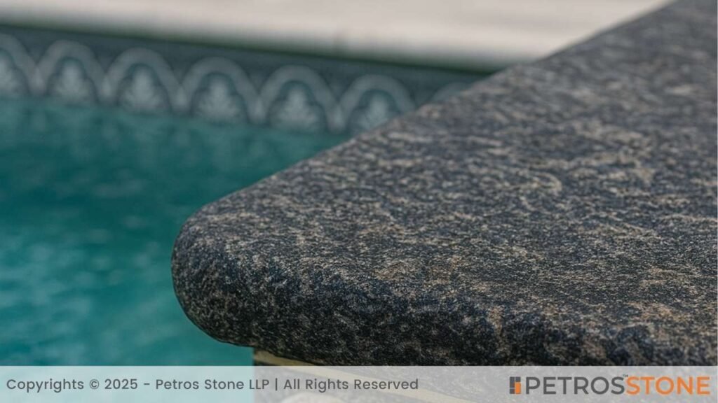 Forest Black Granite Tumbled Finish Coping