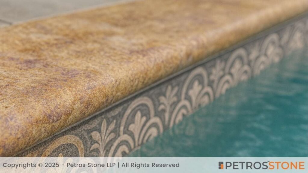 Golden Fantasy Granite Leathered Finish Coping