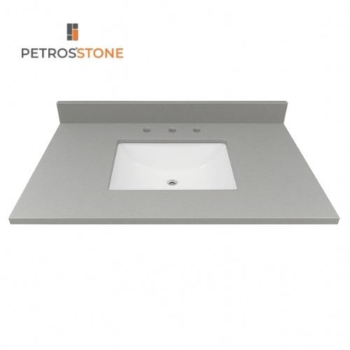 Grey Quartz Stone Vanity Top 31x22