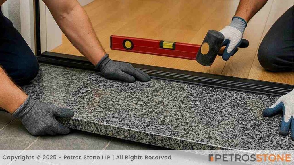 Installing Granite Threshold