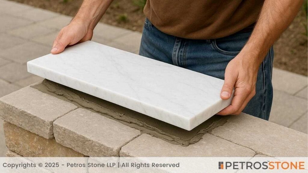 Marble Coping Installation