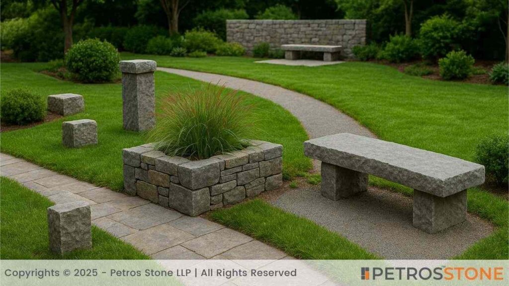 Planters Benches Bollards Stone Landscaping