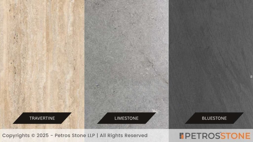 Top Natural Stones_ Travertine, Limestone, Bluestone