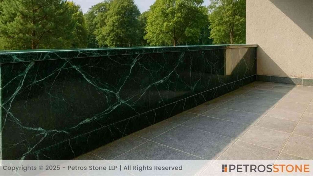 Udaipur Green Marble Balcony and Terrace Boundaries