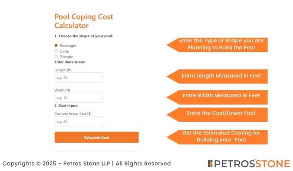 Understanding the Inputs - Pool Coping Cost Calculator