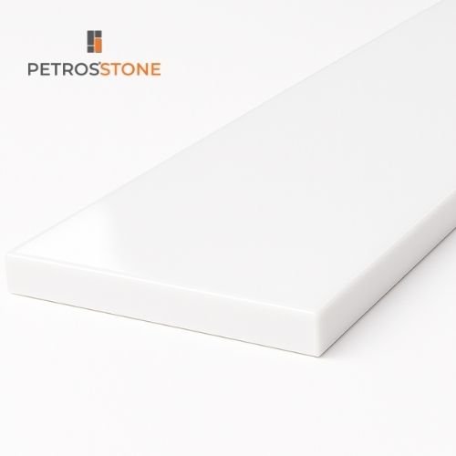 White Engineered Marble Threshold