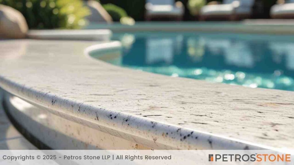 Fish White Granite Pool Coping