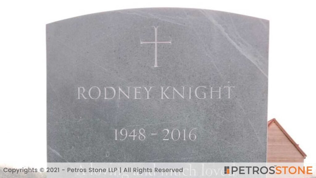 A slate with cross Grave Stone