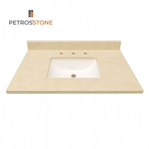 Beige Cultured Marble Vanity Top 31x22