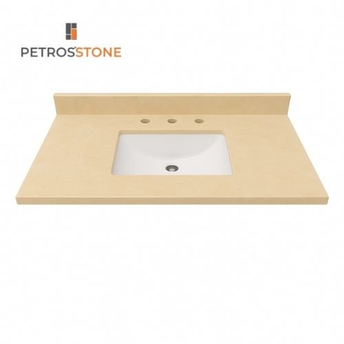 Beige Cultured Marble Vanity Top 49x22