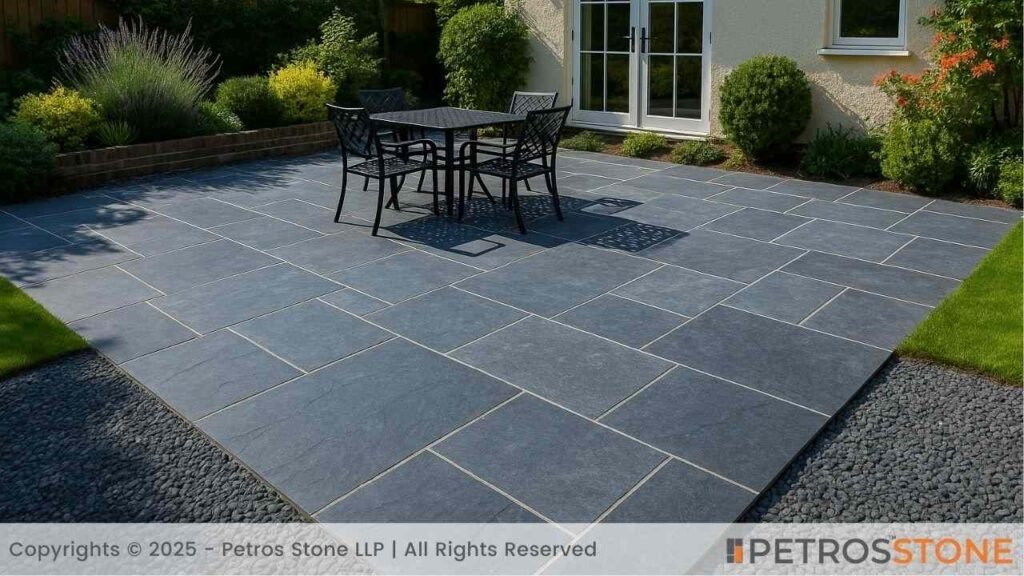 Blue Limestone Patio