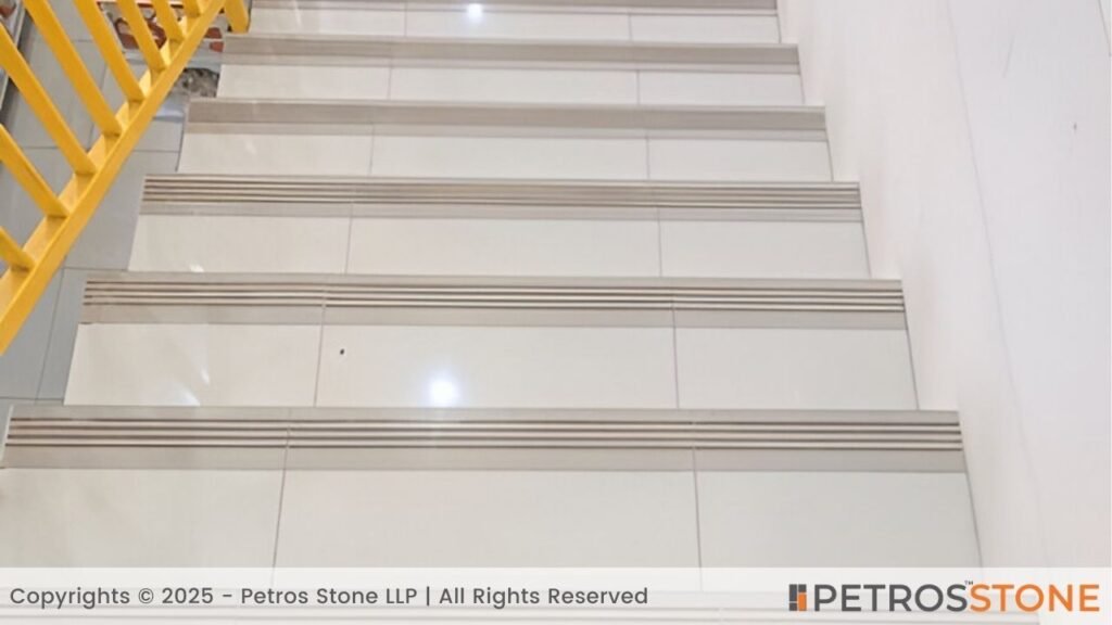 Ceramic Tiles with Anti-Skid Finish Stairs