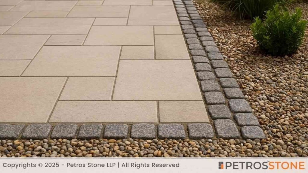 Cobblestone Borders Patio Pattern