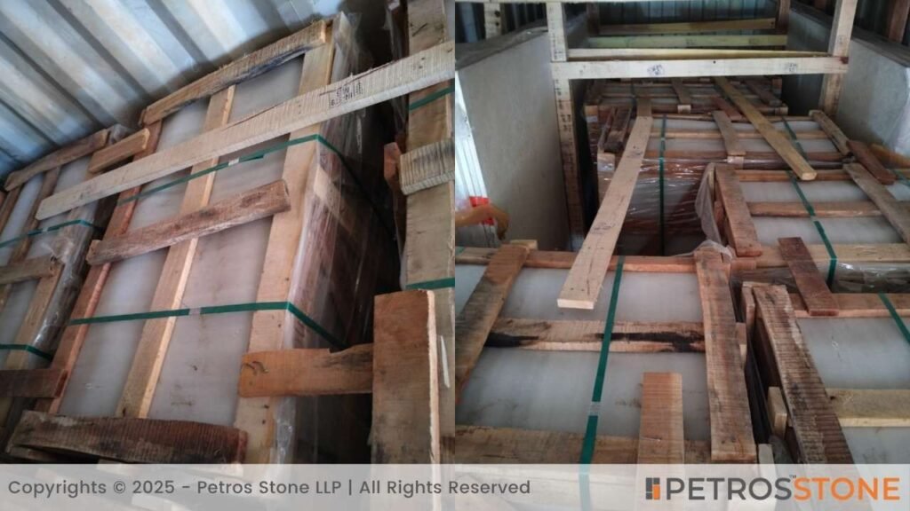 Green Marble Tiles Packed in Wooden Box