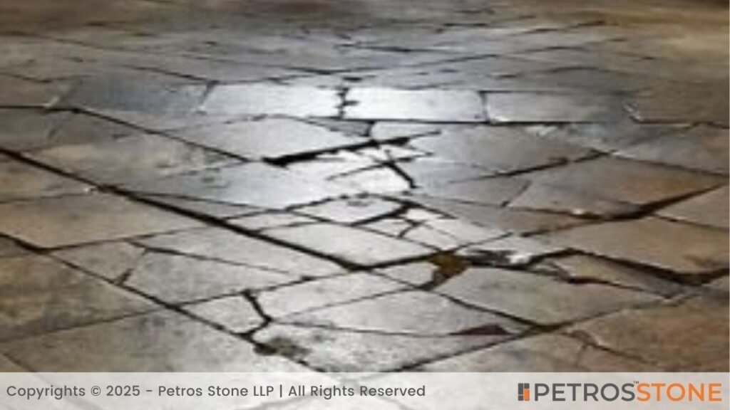Physical Damage Slate Floor