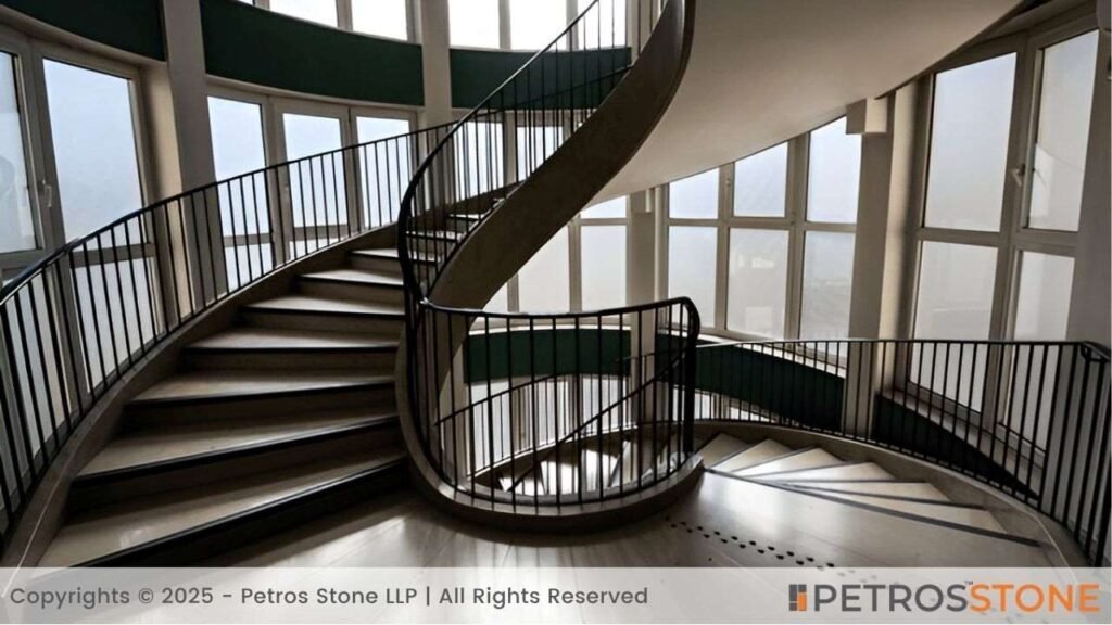 Spiral and Curved Stone Stairs