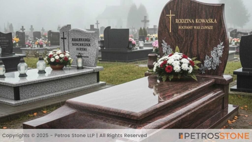 Aurora Red Granite Polish Monument