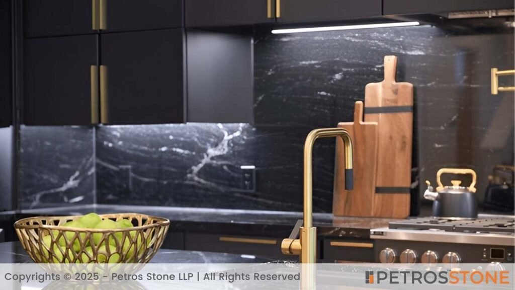 Black Quartzite Kitchen Countertop