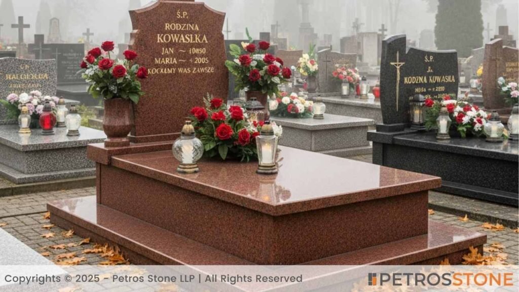 India Red Granite Polish Monument