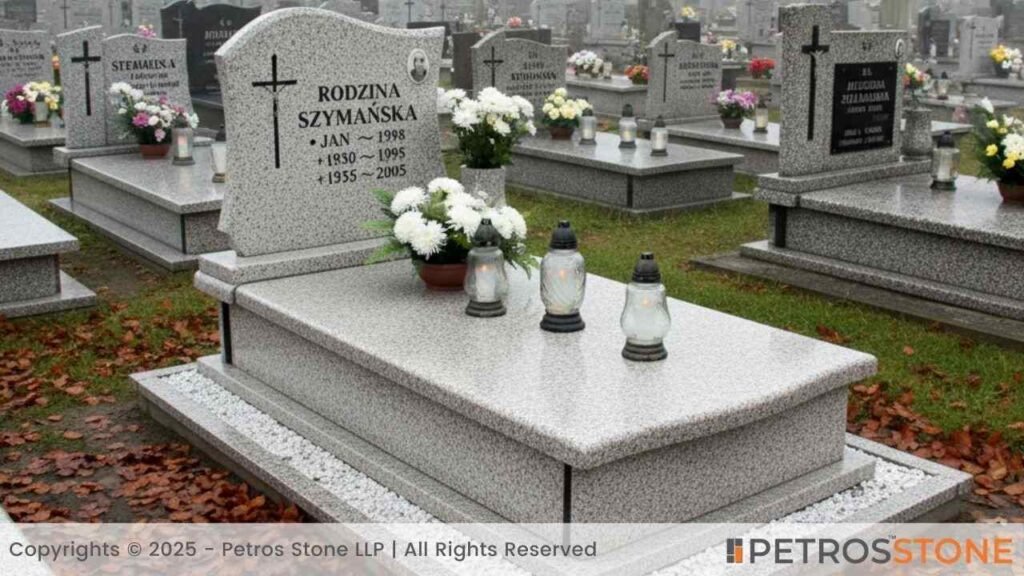Light Grey Granite Polish Monument