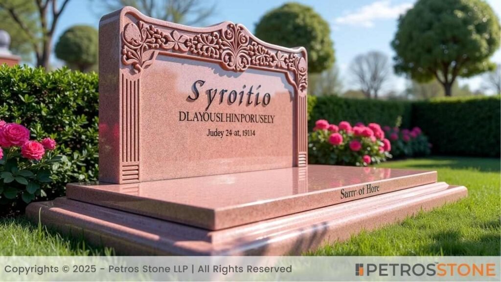Pink Granite Polish Monument