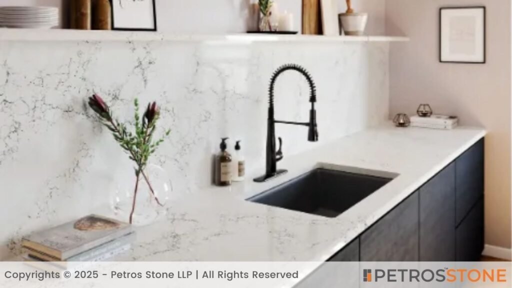 Quartzite Backsplash Bathroom