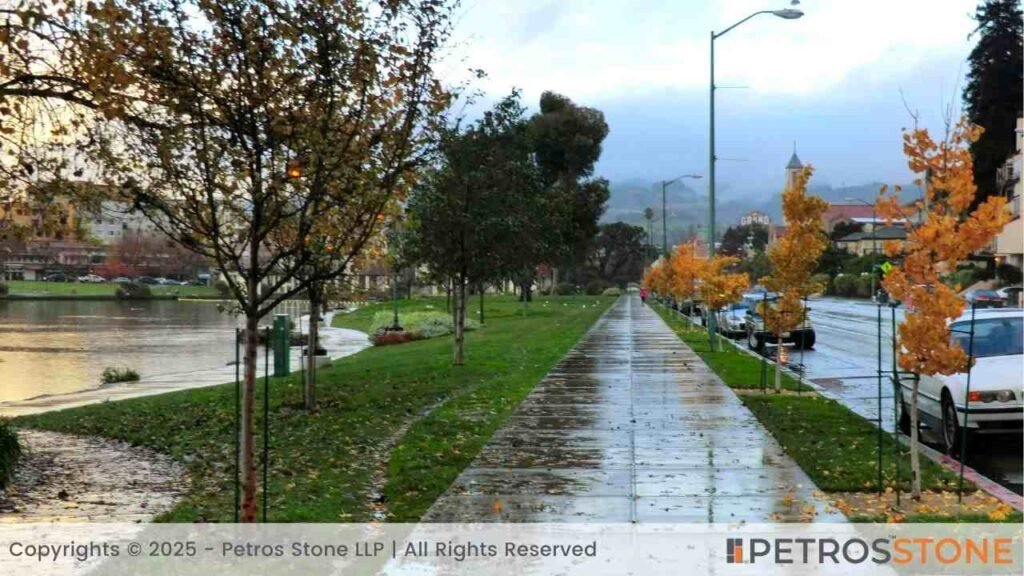 Walkway in Rain