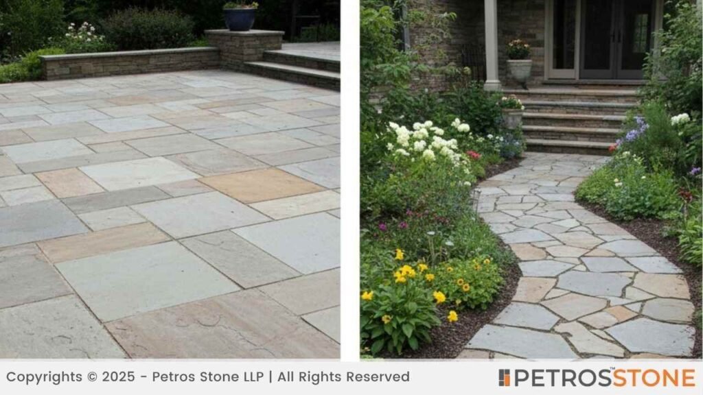 Flagstone Pavers vs. Slabs