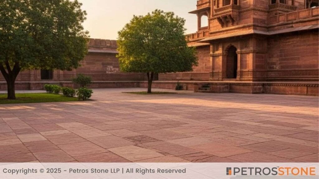 Red Sandstone Paving