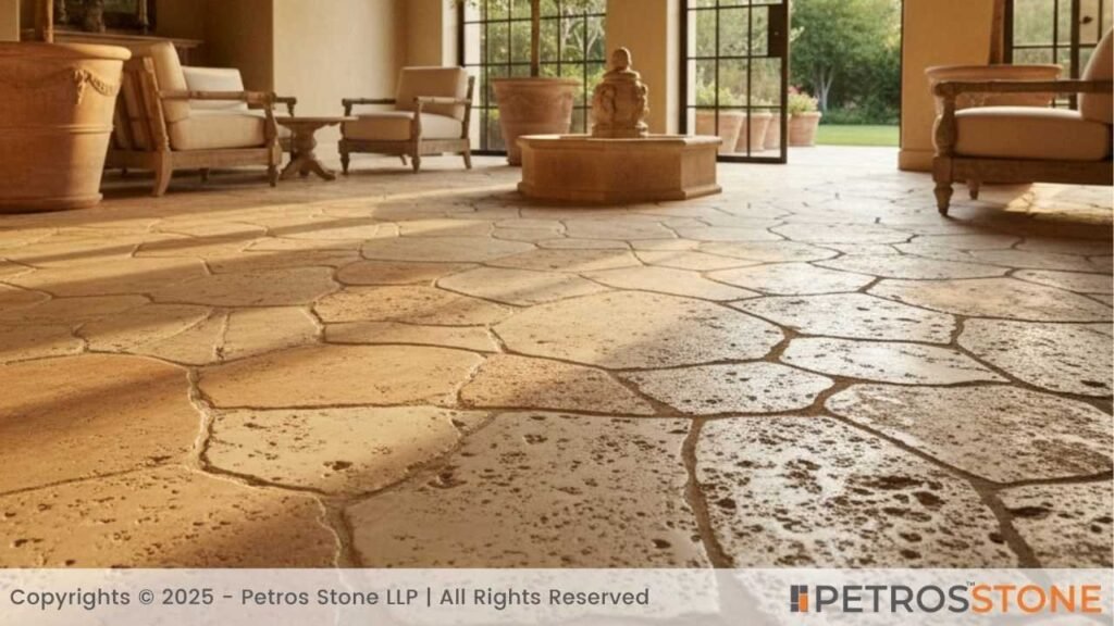 Travertine Indoor Flagstone Flooring