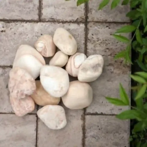 Beige Sandstone Pebbles Mockup